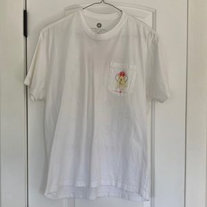 White Lauren James lifeguard dog t-shirt. Size M
